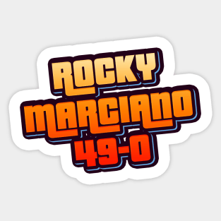 Rocky Marciano 49-0 Sticker